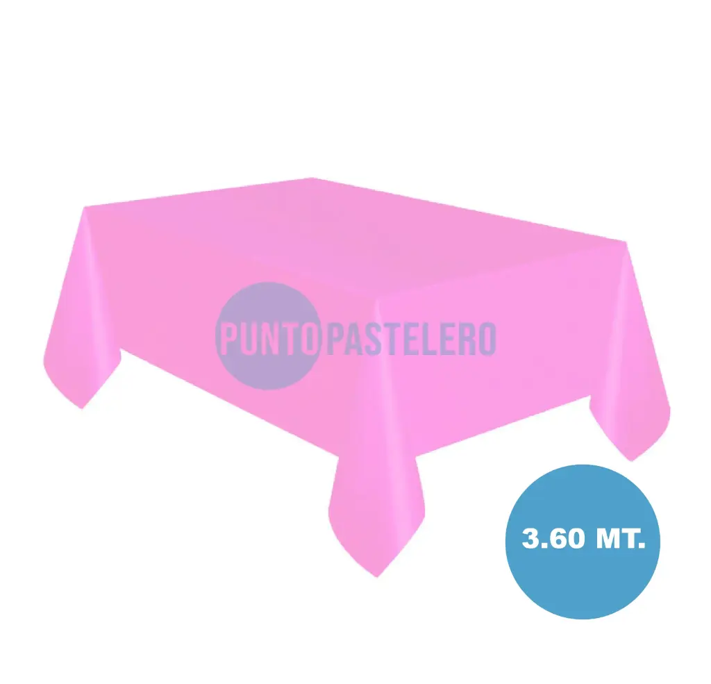 MANTEL PLASTICO RECTANGULAR EXTRA LARGO ROSA (1.20 X 3.60 MT)