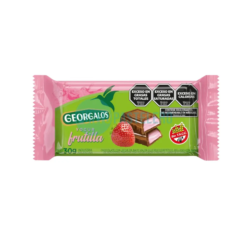 [77909497] CHOCOLATE GEORGALOS SIN AZUCAR FRUTILLA (30 GR.)