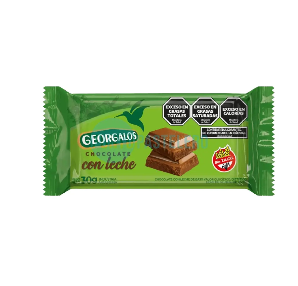[77917911] CHOCOLATE GEORGALOS SIN AZUCAR CON LECHE (30 GR.)