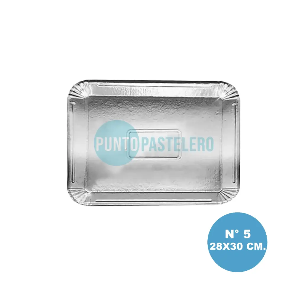 BANDEJA PLATEADA RECTANGULAR Nº5 (28X30 CM)