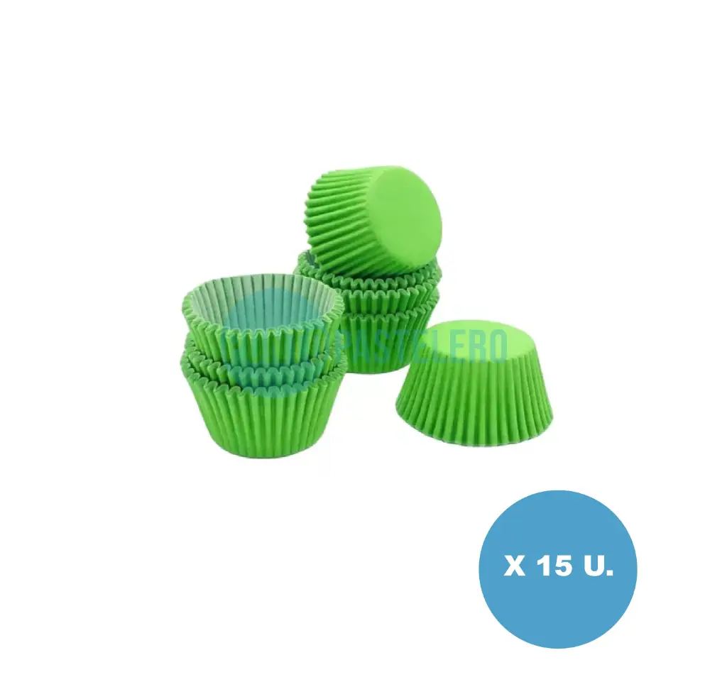 PIROTIN CUPCAKE Nº10 (M-PACK) VERDE MANZANA (X 15 U.)