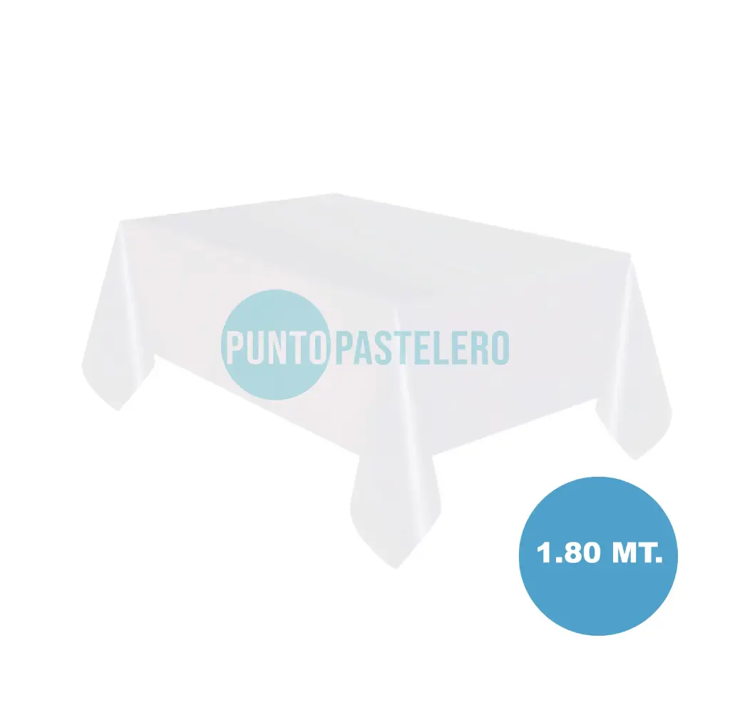 MANTEL PLASTICO RECTANGULAR BLANCO (1.20 X 1.80 MT)