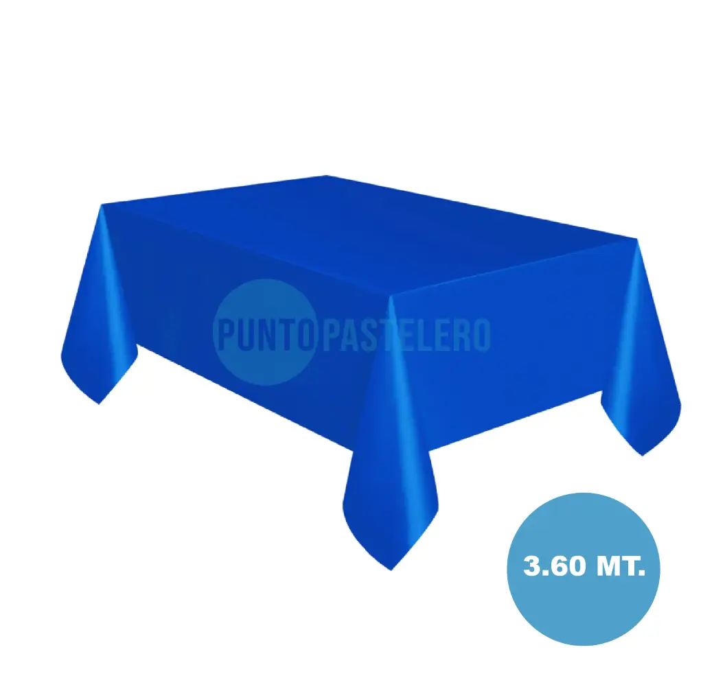 MANTEL PLASTICO RECTANGULAR EXTRA LARGO AZUL (1.20 X 3.60 MT)
