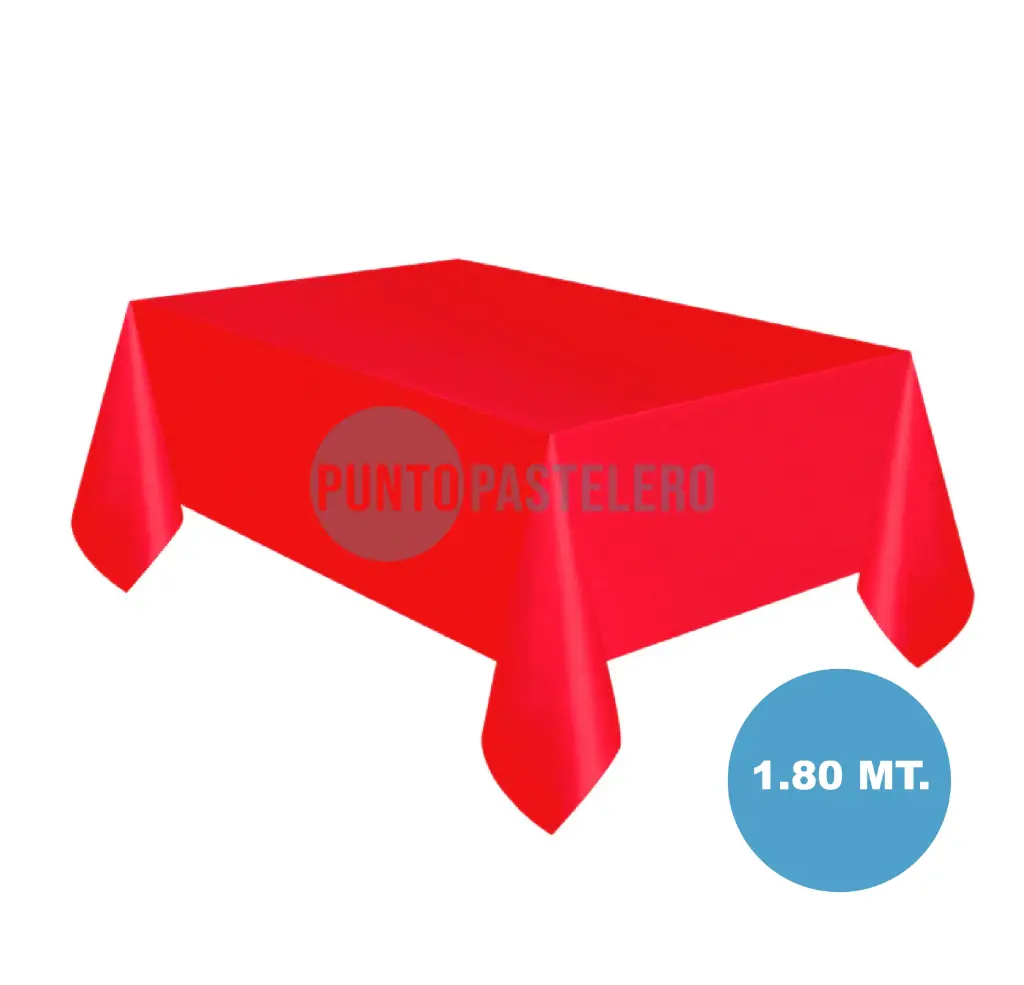 MANTEL PLASTICO RECTANGULAR ROJO (1.20 X 1.80 MT)
