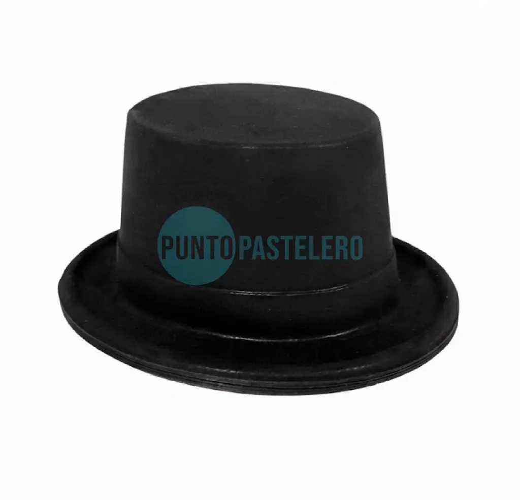 GALERA MAGO CABALLERO NEGRA PLASTICO CON GAMUZA
