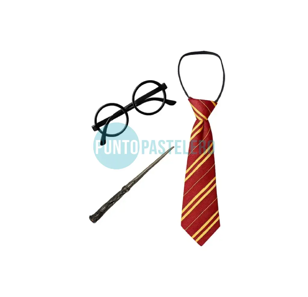SET HARRY POTTER (VARITA - ANTEOJOS - CORBATA)