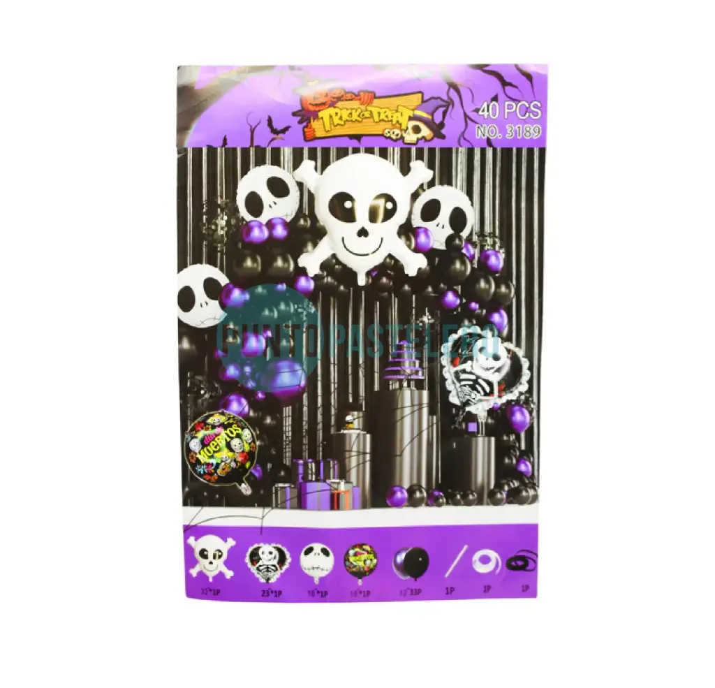 SET GUIRNALDA GLOBOS HALLOWEEN (40 PIEZAS)