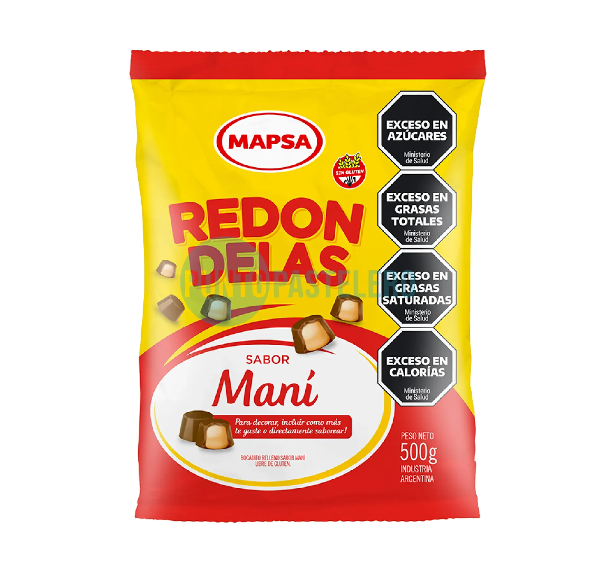 REDONDELAS RELLENAS PASTA DE MANI (X 500 GR.)