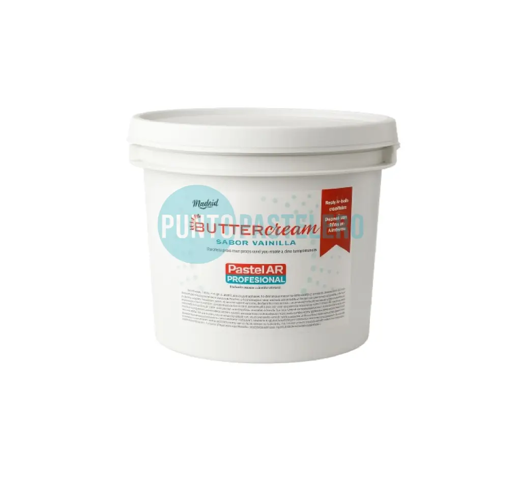 BUTTERCREAM PARA DECORAR PASTELAR VAINILLA (X 2.5 KG.)