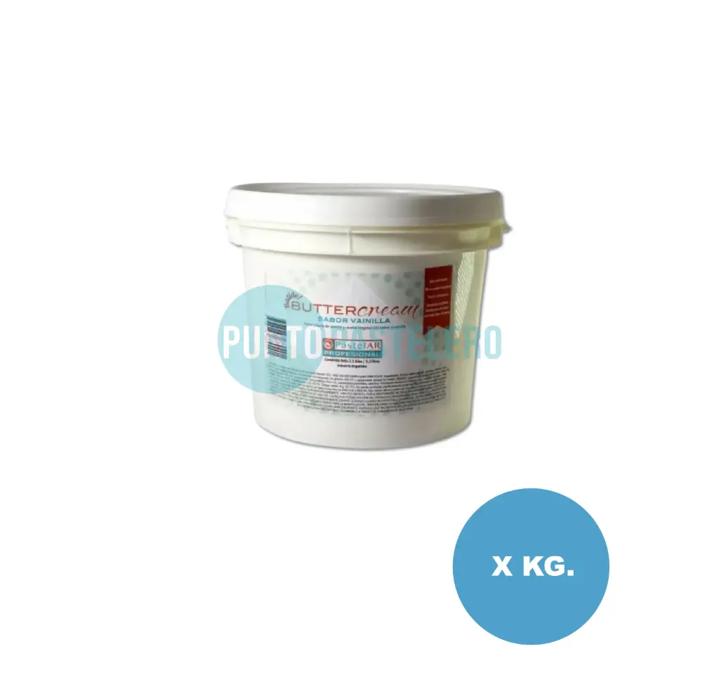 BUTTERCREAM PARA DECORAR PASTELAR VAINILLA (X KG.)