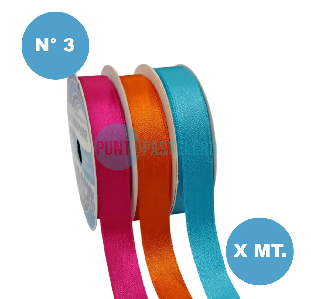 CINTA RASO N° 3 (X MT.) (COLORES VARIOS)