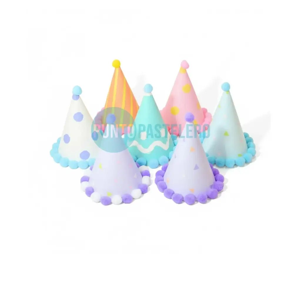 GORRO BONETE HOMENAJEADO PASTEL CON POMPONES