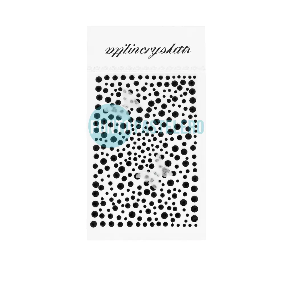 CRISTALES AUTOADHESIVOS STRASS NEGRO CON MARIPOSAS