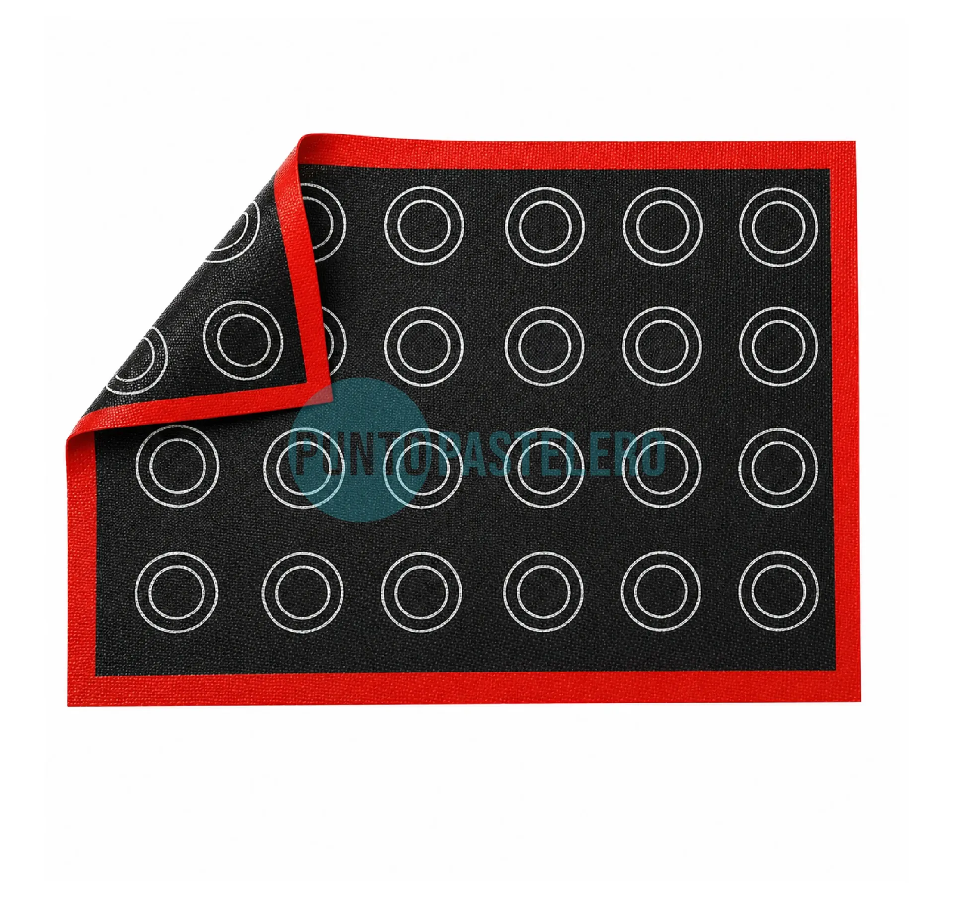 [BM0750] PLACA SILICONA SILPAT MACARONS NEGRA (30X40 CM) (MACARONS)