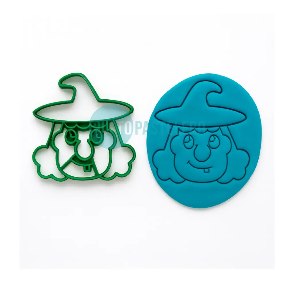 [000000057741] CORTANTE MARCADOR PLASTICO 3D BRUJA CON SOMBRERO HALLOWEEN