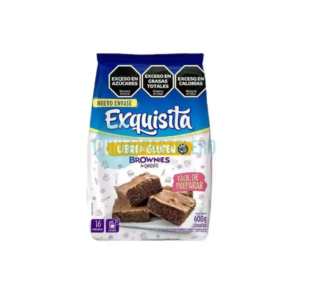 [7790070432957] PREMEZCLA BROWNIES EXQUISITA (X 400 GR.) (SIN TACC) 
