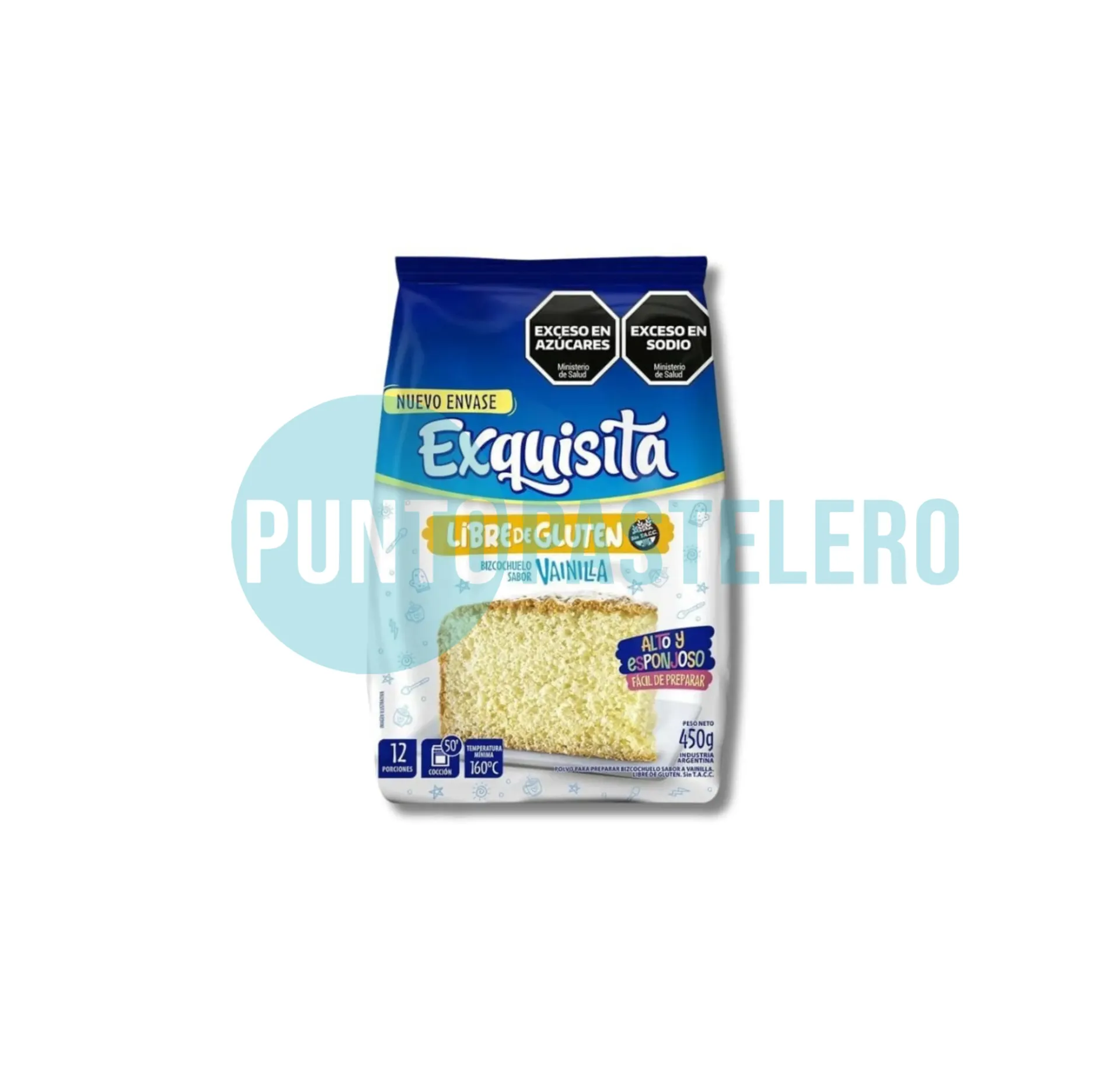 PREMEZCLA BIZCOCHUELO VAINILLA EXQUISITA (X 450 GR.) (SIN TACC)