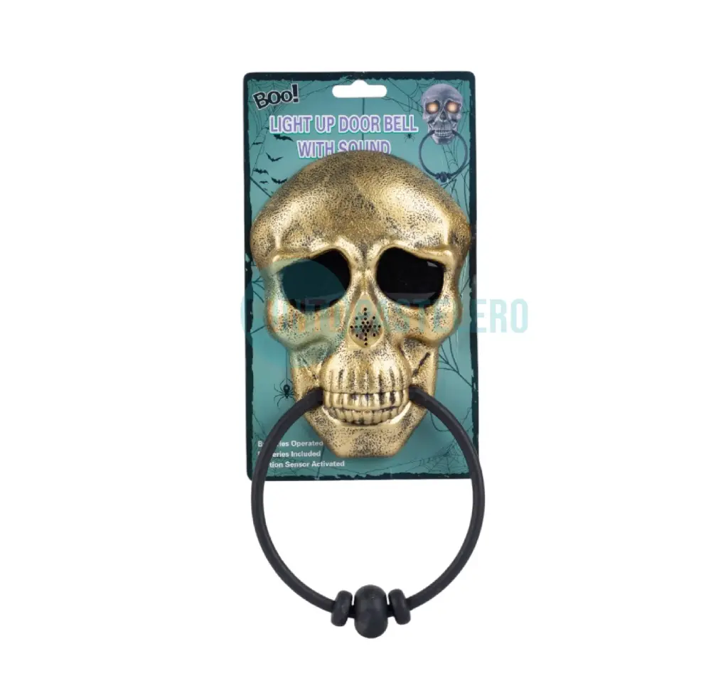 [6908209130075] TIMBRE CALAVERA CON LUZ Y SONIDO 30 CM