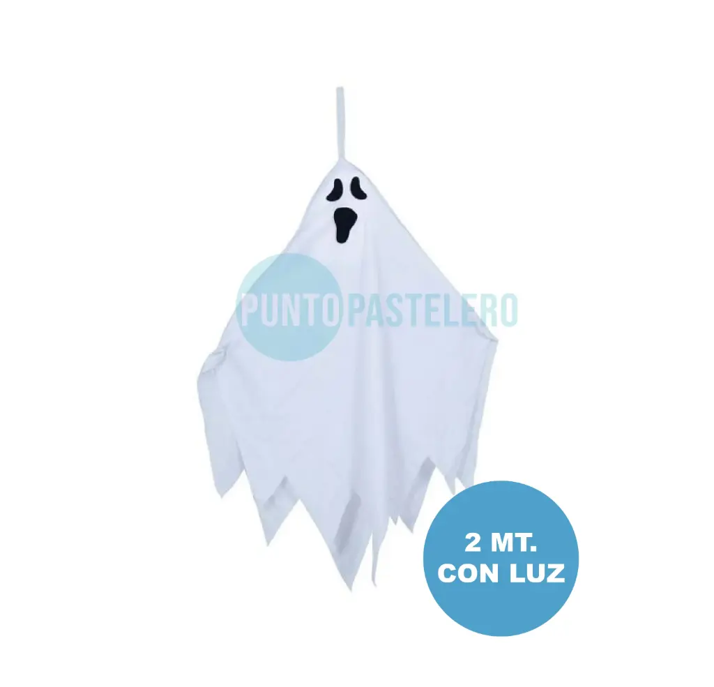 [6623048625444] ADORNO COLGANTE FANTASMA CON LUZ ROJA 200 CM