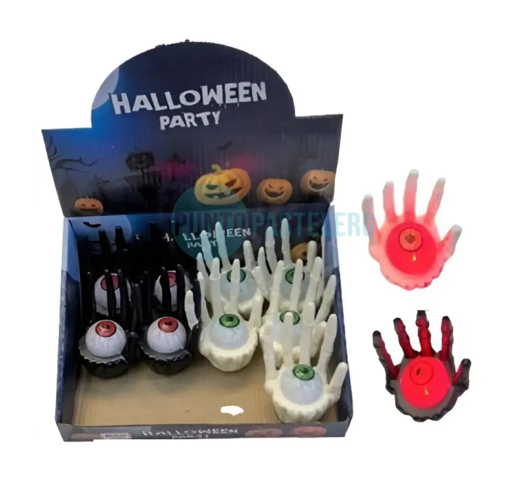 ADORNO MANO LARGA CON OJO CON LUZ ROJA