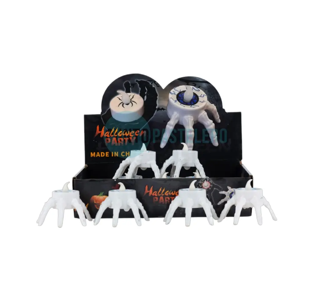 [154791] ADORNO MANO ESQUELETO LUZ 6 CM