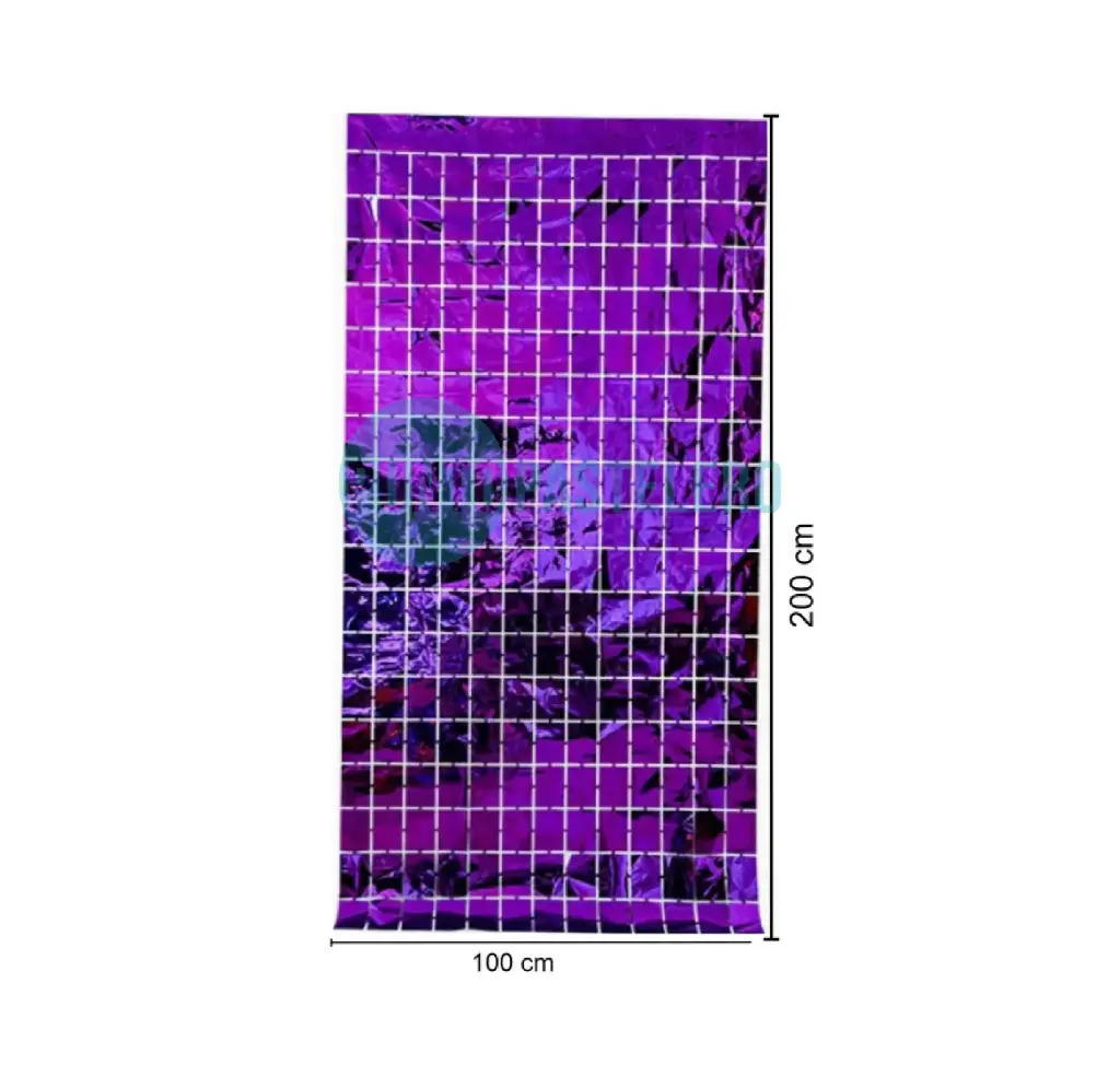 CORTINA METALIZADA BRICK WALL CHICO VIOLETA (1 X 2 MT.)