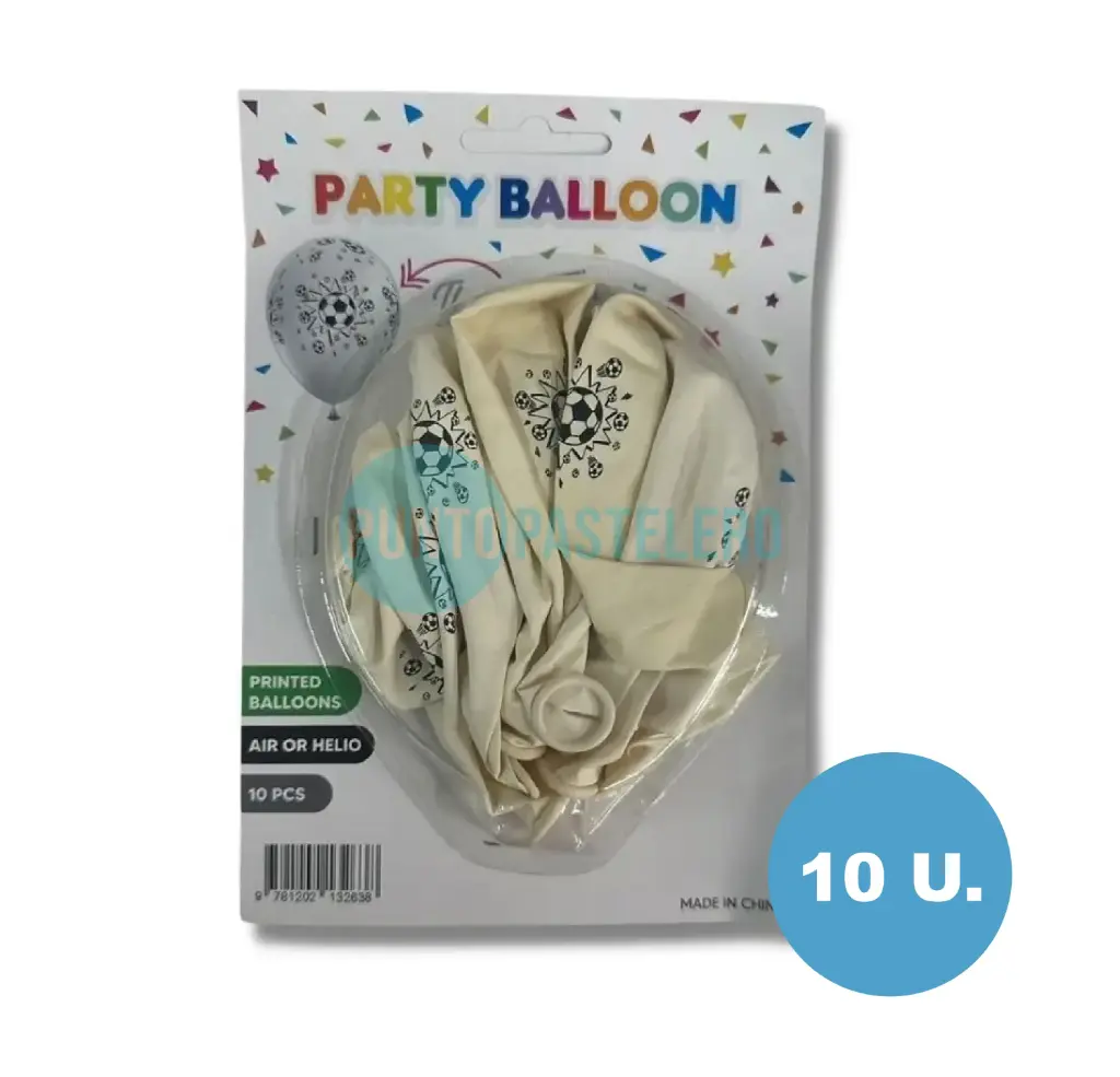 GLOBO 12" FUTBOL (X 10 U.)