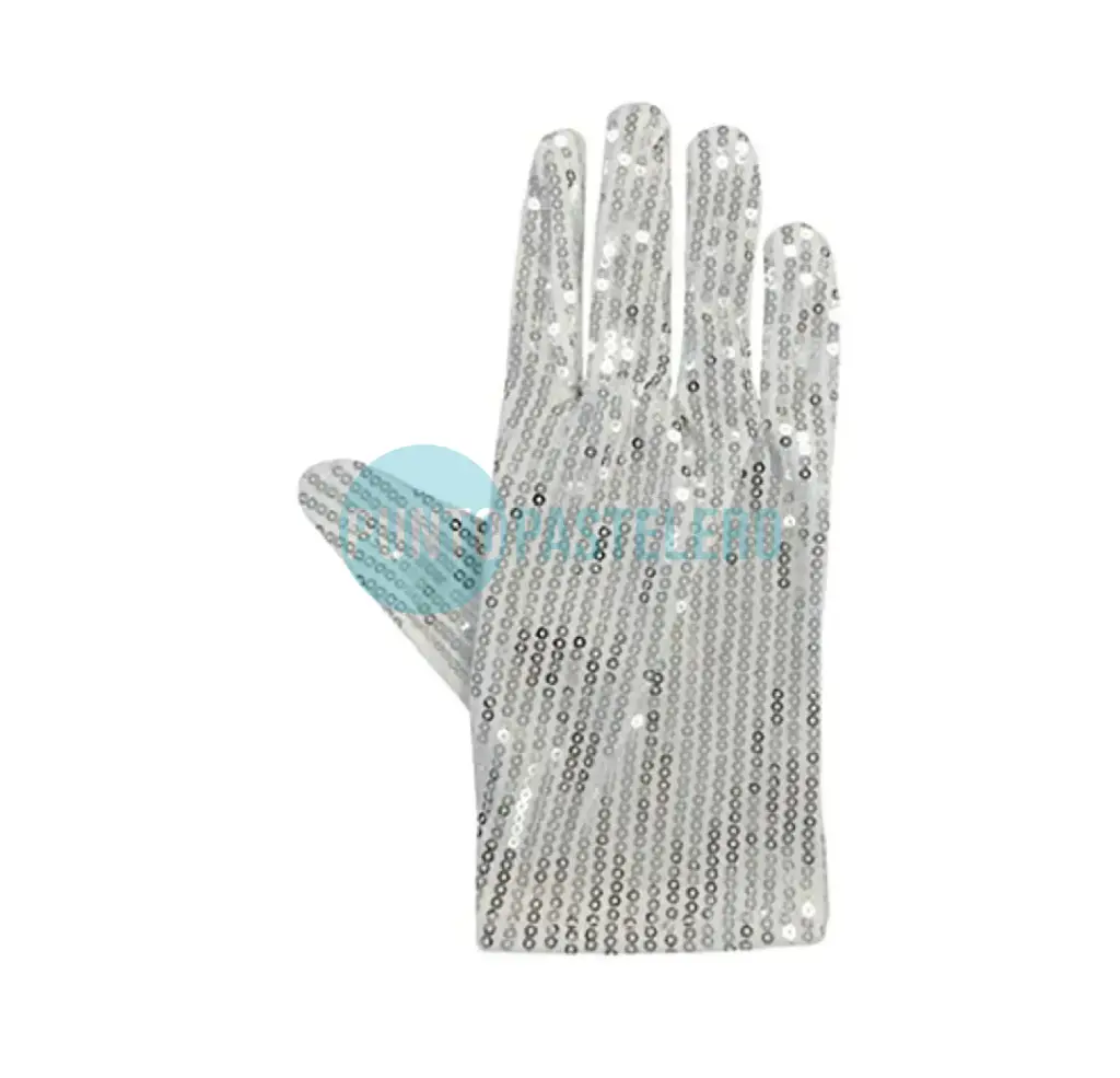 [7799088003265] GUANTE BLANCO CON LENTEJUELAS "MICHAEL"