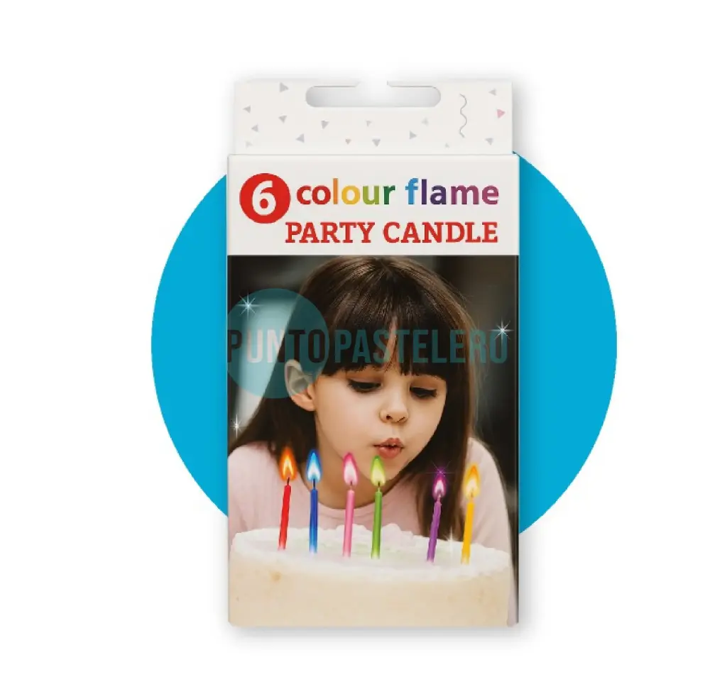 [6902025054409] PACK VELAS LLAMA COLOR  (X 6 U.)