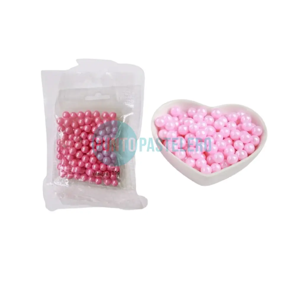 [0036695] PERLAS COMESTIBLES ROSAS 6 MM (X 25 GR.)