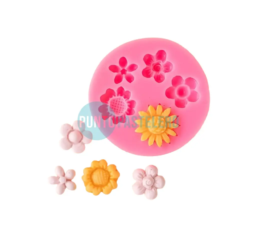 [8619084927275] MOLDE DE SILICONA 5 FLORES (7B5) [C4]
