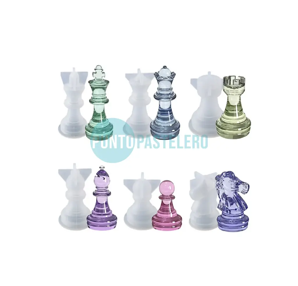 [6697600109062] MOLDE SILICONA AJEDREZ (1H10) (RESINA) [B8]