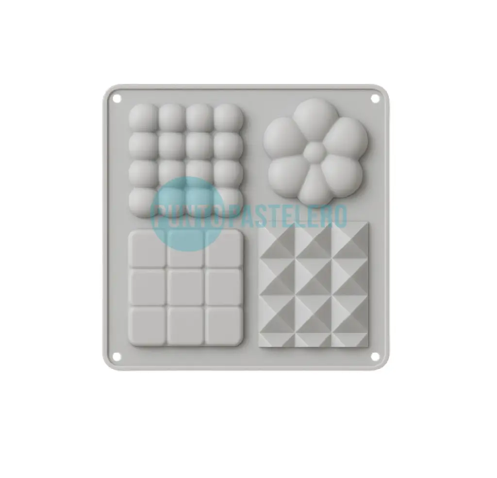 [6981903002114] MOLDE SILICONA PARA VELAS 4 CAVIDADES (PARA VELA) [P]