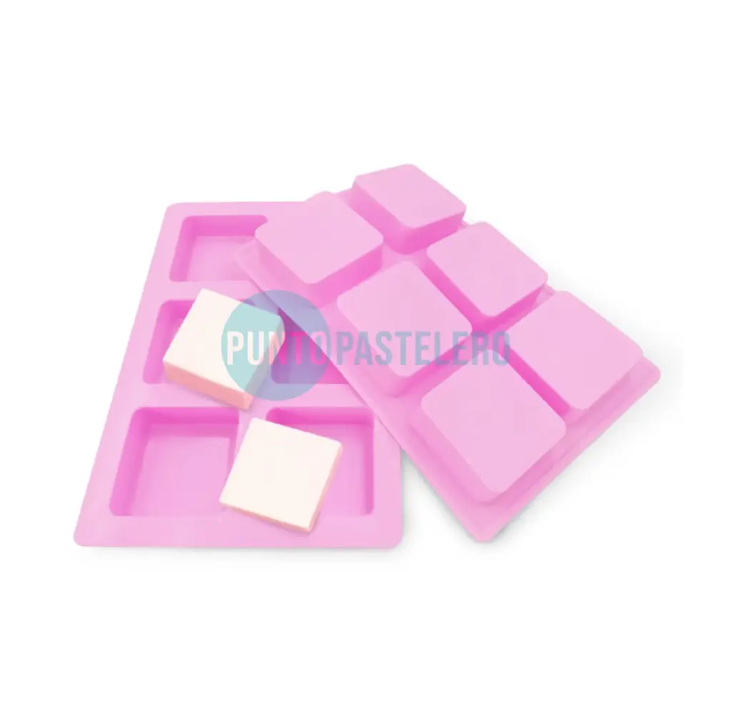 [4A500] MOLDE DE SILICONA 6 CUADRADOS GRANDES (4A5) [P]