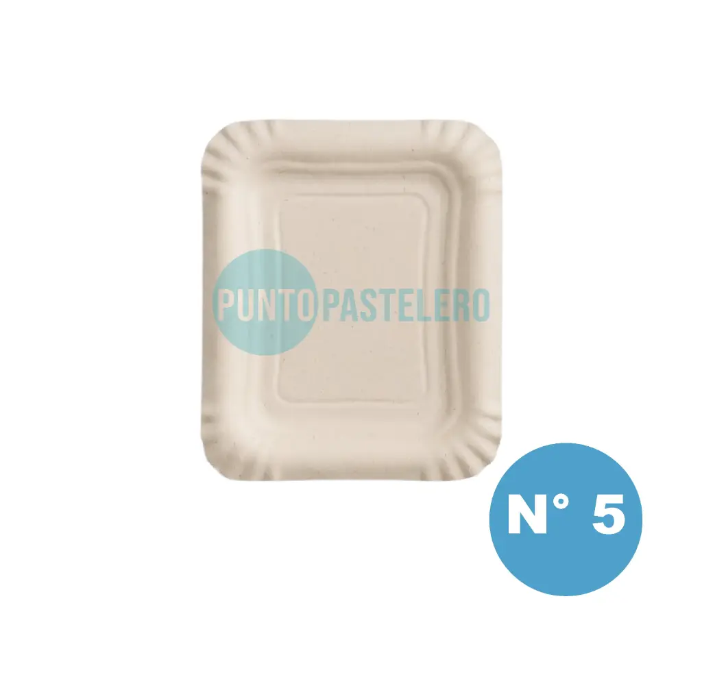 BANDEJA DE CARTON RECTANGULAR N° 5 (22X28 CM) (X 100 U.)