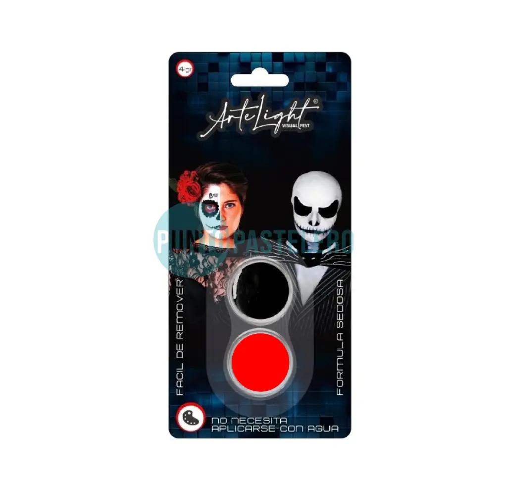[6901028502153] MAQUILLAJE ARTISTICO DIABLO (NEGRO-ROJO) ARTELIGHT
