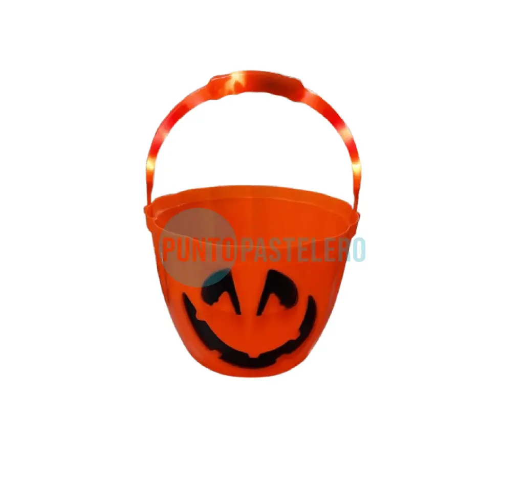 BALDE NARANJA HALLOWEEN CALABAZA CON LUZ