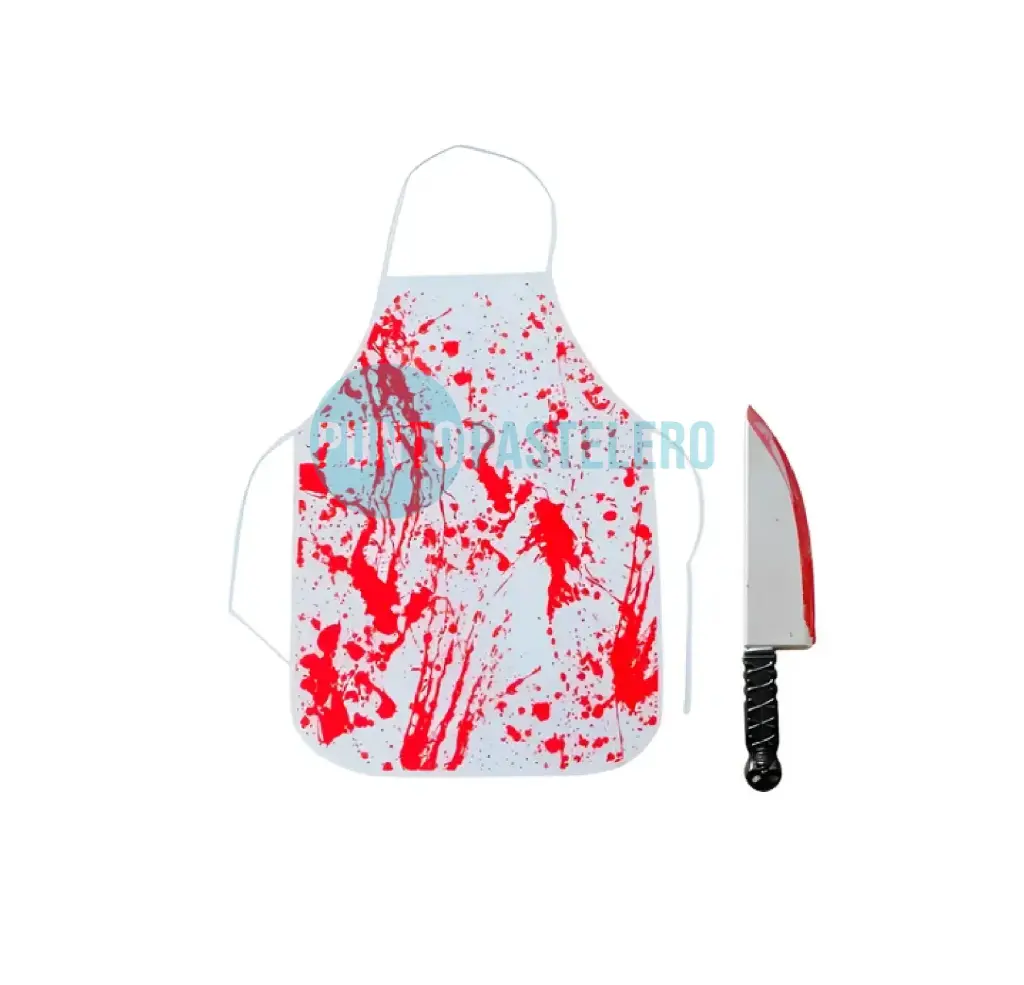 SET DELANTAL Y CUCHILLO HALLOWEEN