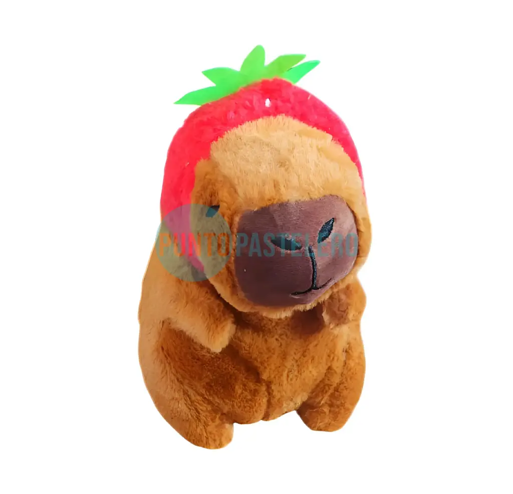 PELUCHE CAPIBARA FRUTILLITA (23 CM)