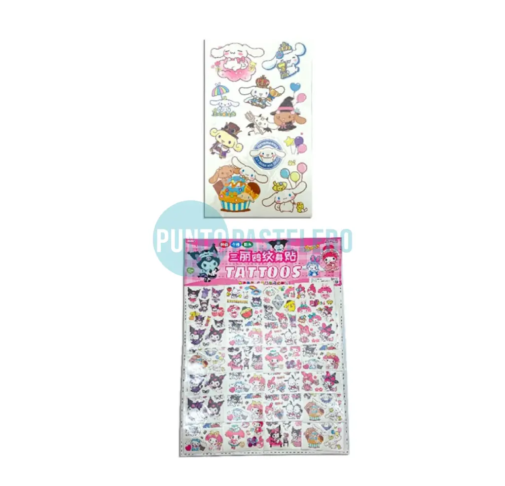 [00116778] TATUAJE TEMPORARIO HELLO KITTY KUROMI (POR UNIDAD)