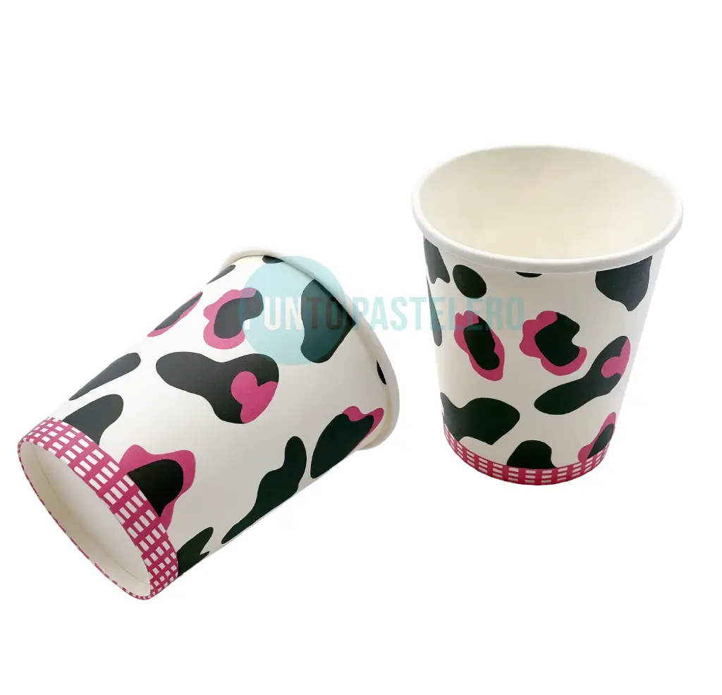 [2023102320508] VASO POLIPAPEL "VAQUITA" NEGRO Y ROSA (10 U.)