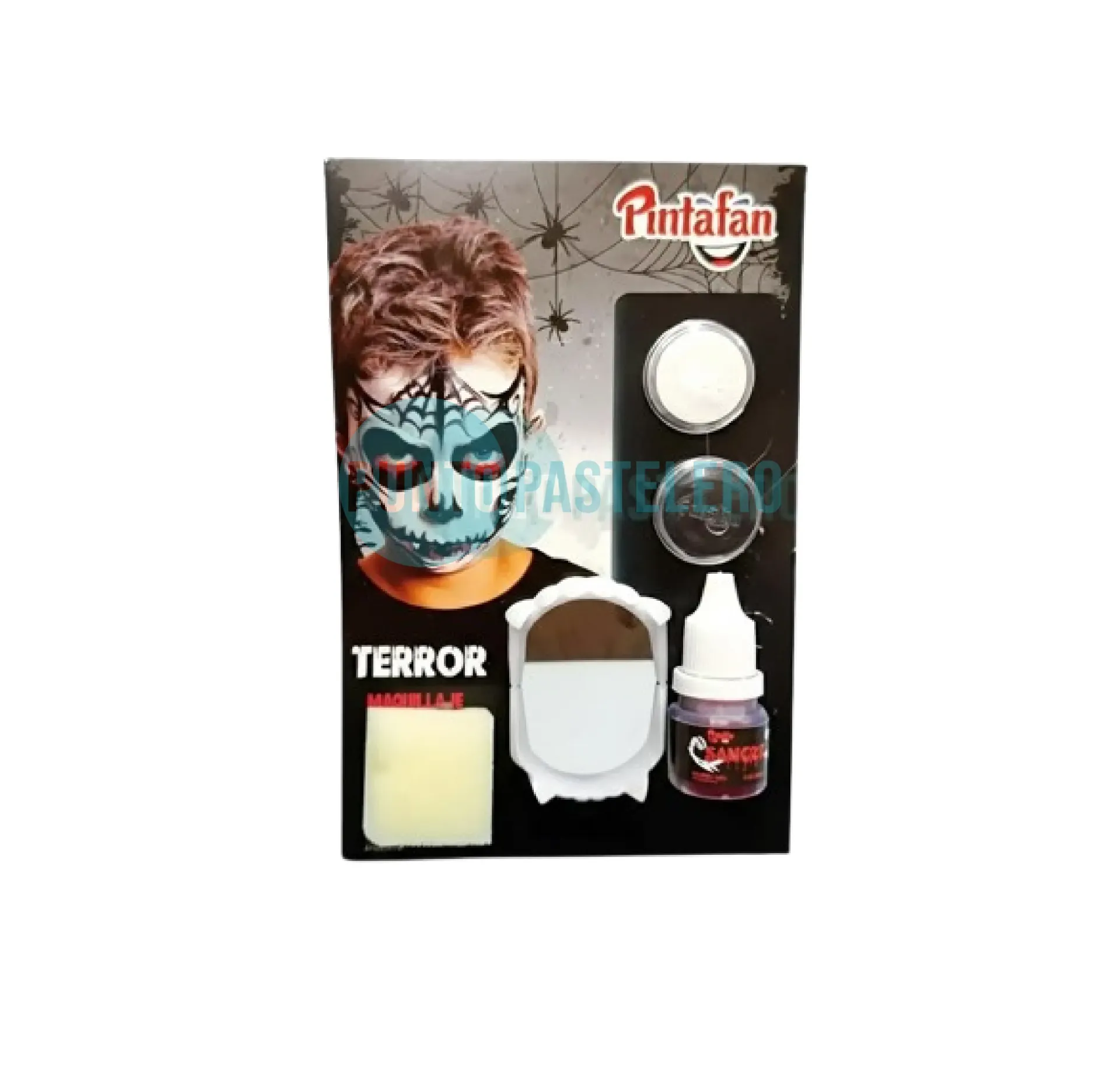 MAQUILLAJE KIT HALLOWEEN DRACULA CON DIENTES Y SANGRE