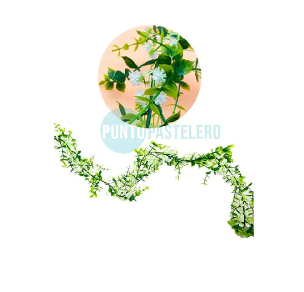 [7498202503284] GUIRNALDA ARTIFICIAL FLORES BLANCAS (1.70 MT.) 