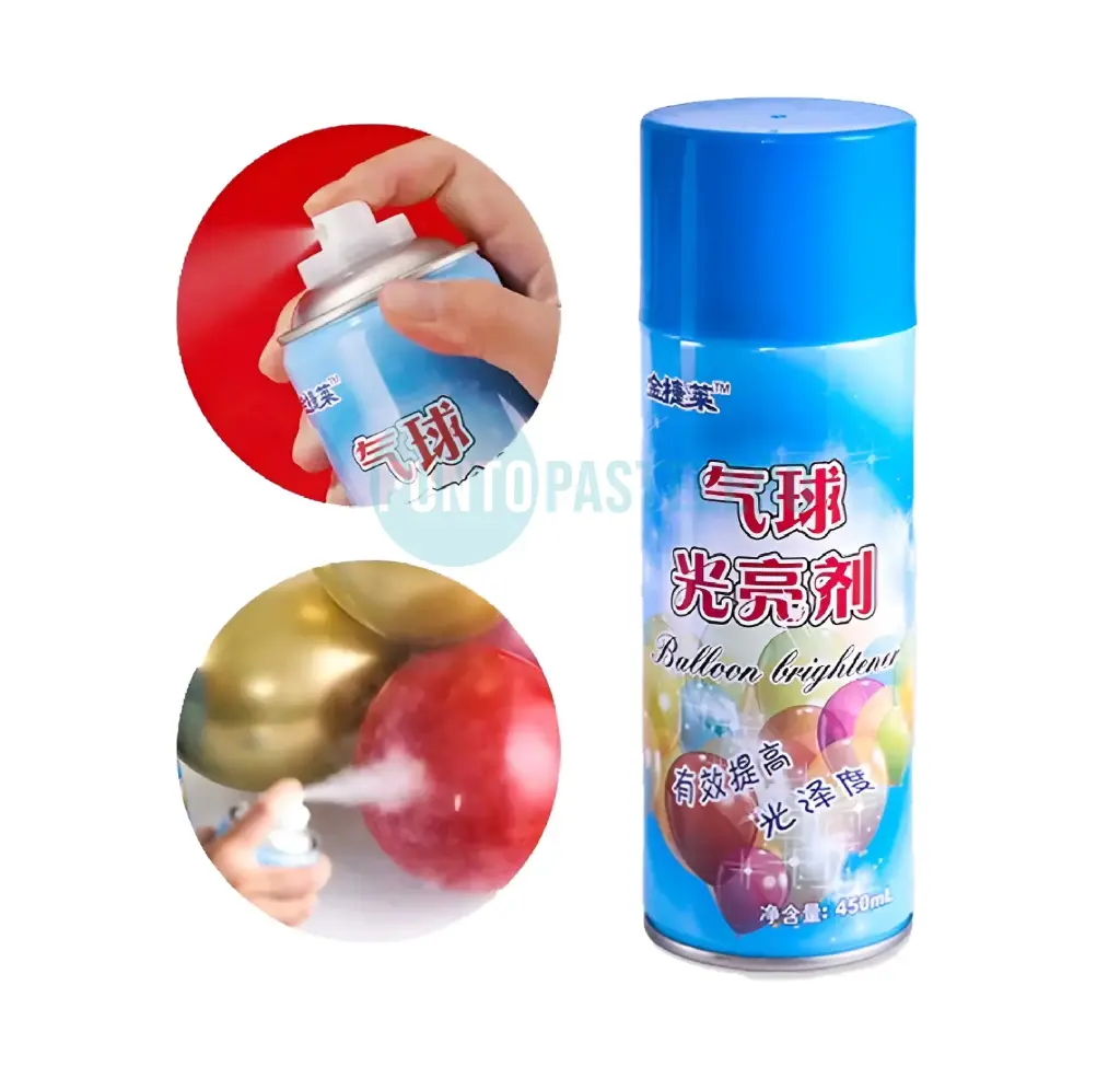 [6952648652353] AEROSOL SPRAY BRILLOS PARA GLOBOS DE LATEX (X 450 ML.) (BRILLO PARA GLOBOS) 