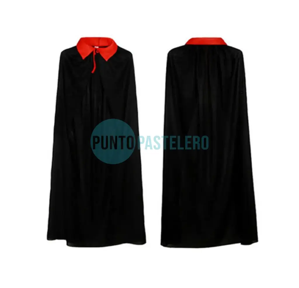 [6959251023358] CAPA NEGRA CUELLO ROJO DRACULA ADULTO (1.5 MT.)