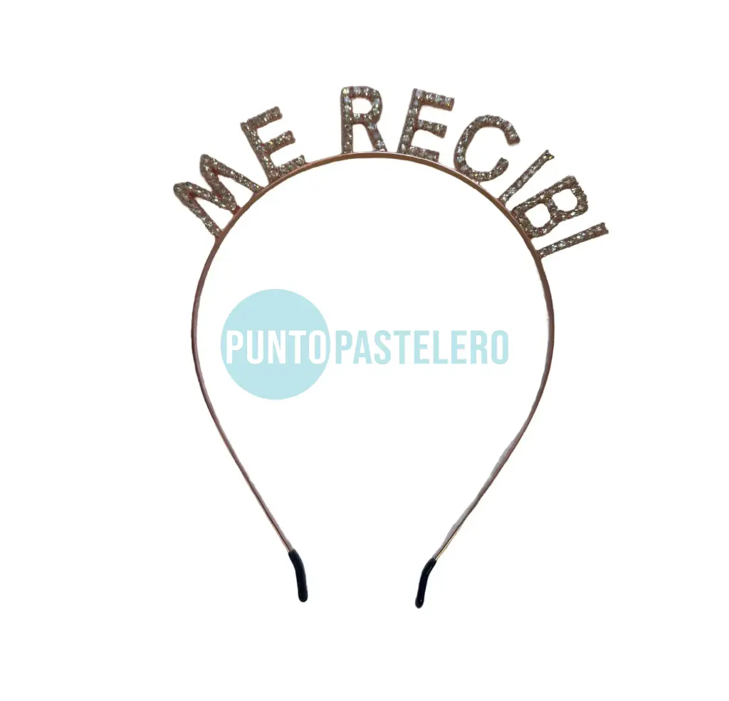 [000000VI02MR] VINCHA STRASS DELUXE ME RECIBI ROSA GOLD