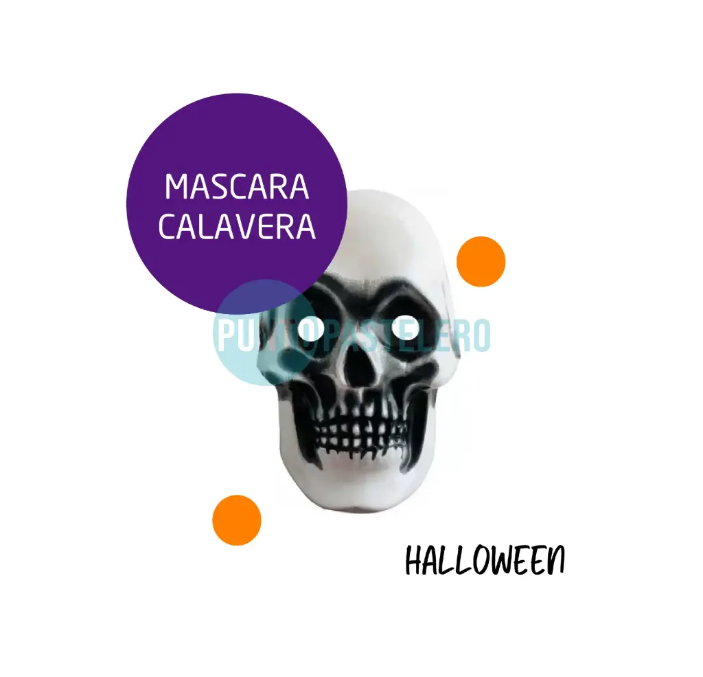 CARETA PLASTICO CALAVERA (X 6 U.)
