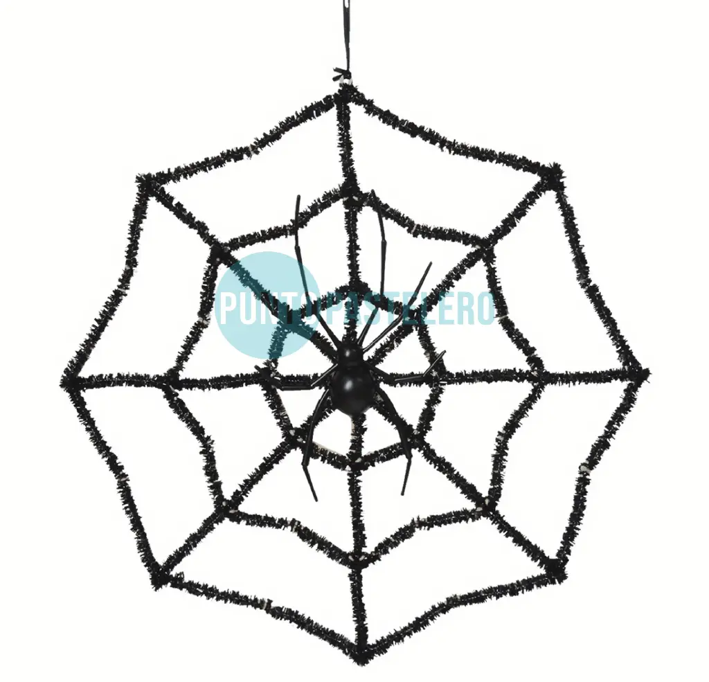[6802539425057] ADORNO TELARAÑA CON ARAÑA 42 CM
