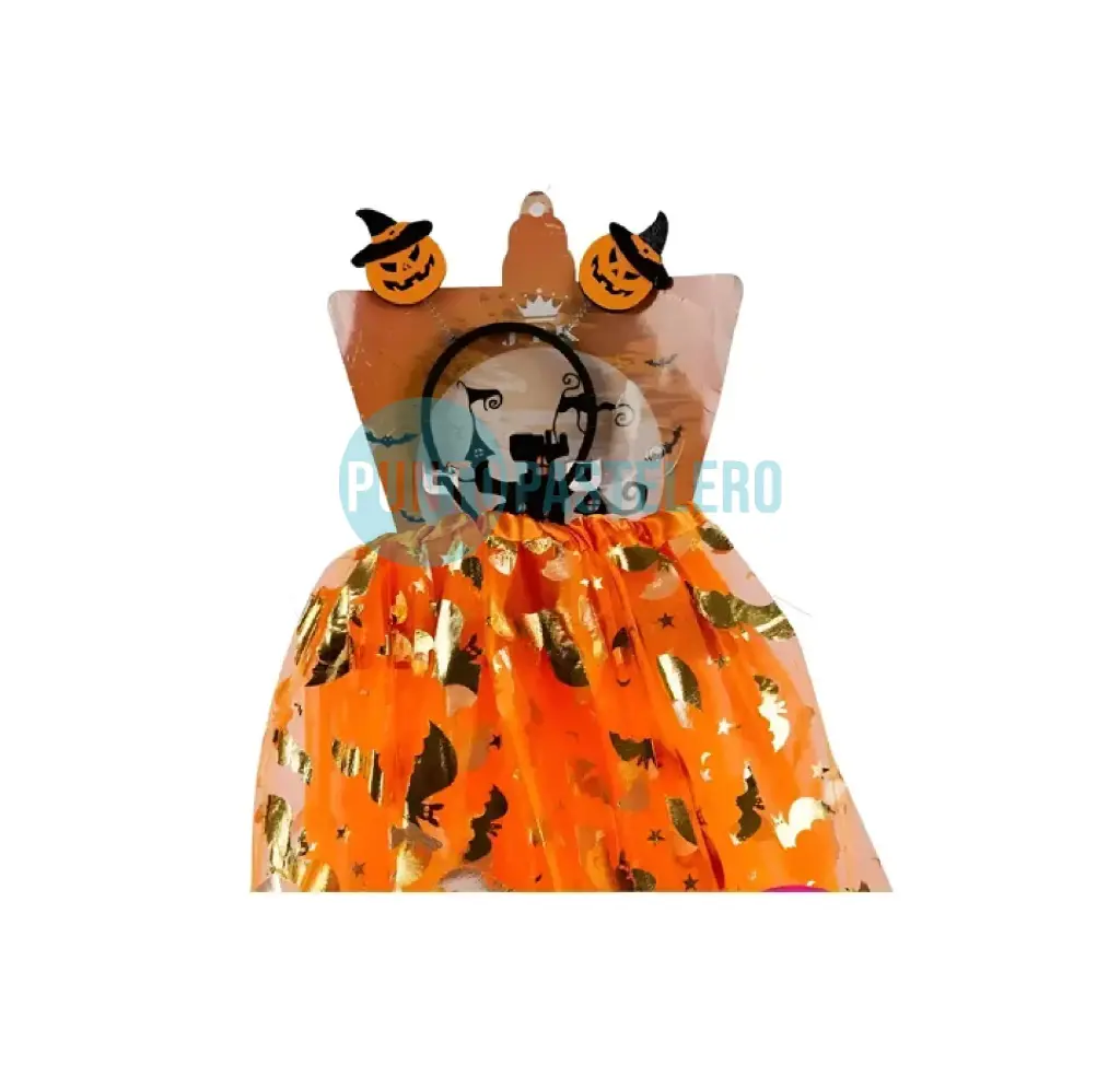 [6920020125559] SET TUTU NARANJA CON VINCHA CALABAZA