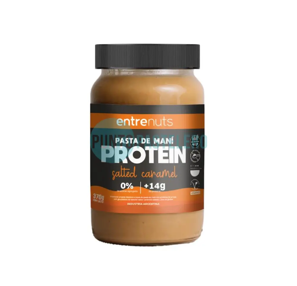 PASTA DE MANI PROTEIN SALTED CARAMEL ENTRE NUTS (X 370 GR.) (SIN TACC)